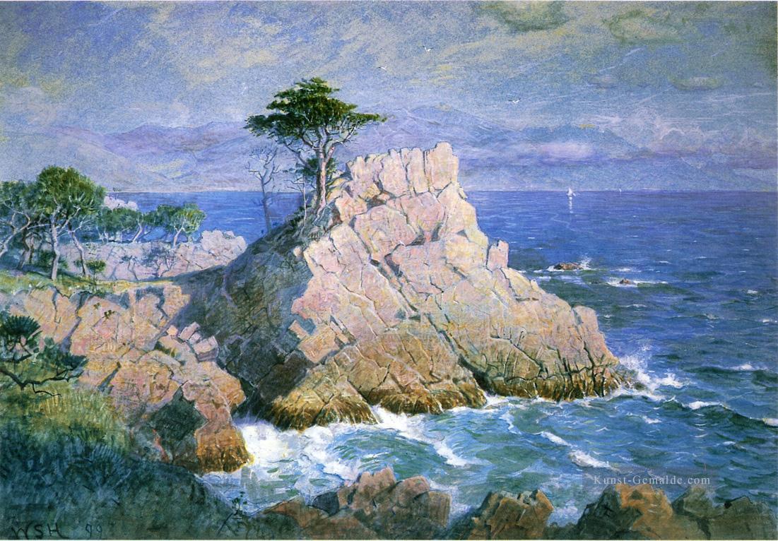 Midway Point Kalifornien aka Cypress Point in der Nähe von Monterey Szenerie William Stanley Haseltine Strand Ölgemälde